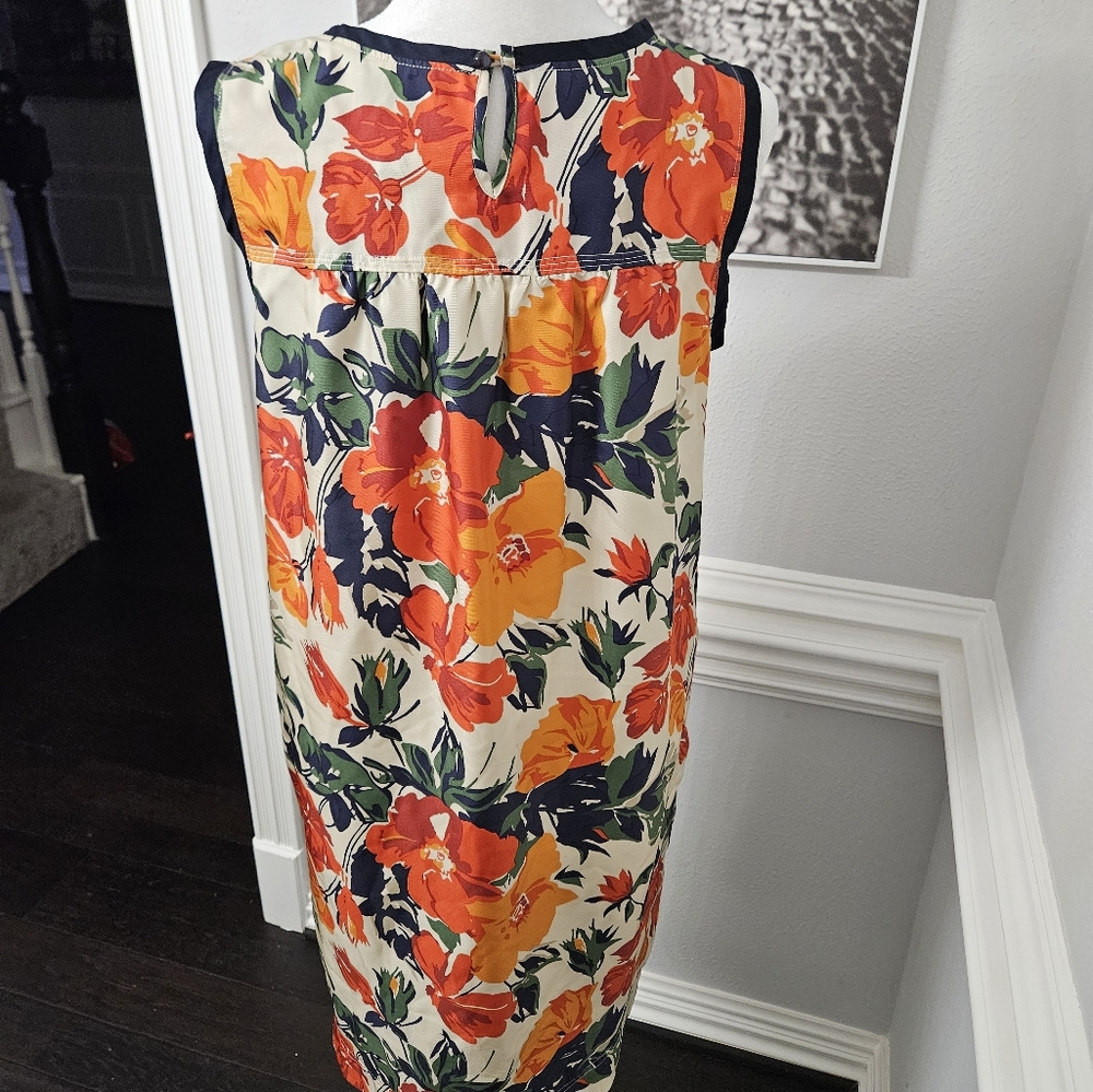 Oscar de la renta 100% silk floral tropical dress size 10 - Picture 6 of 9
